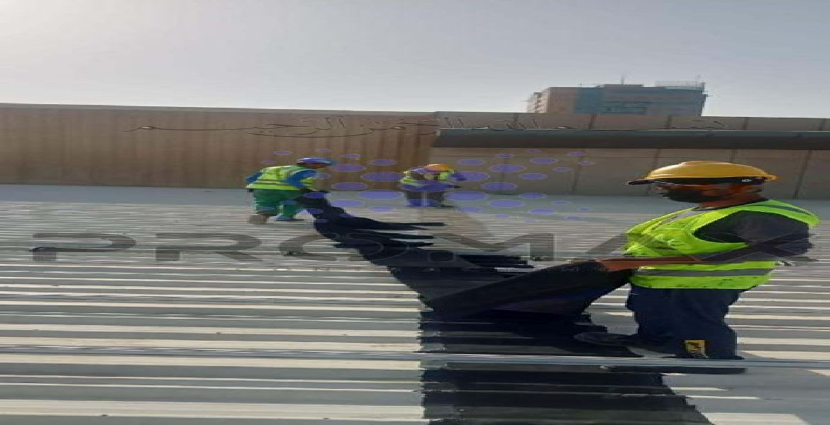 Nabc - metal roof waterproofing project by Promax in Dubai, UAE